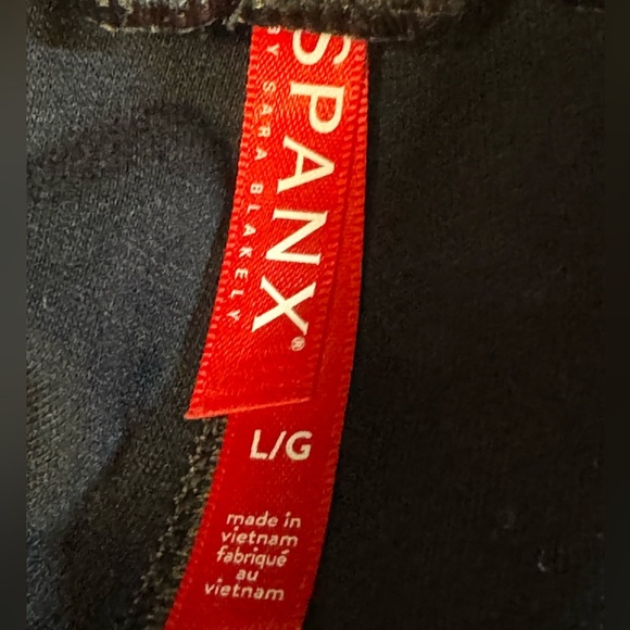 SPANX by Sarah Blakely Black Leather Like Jogger Pants Size L Womens - Picture 3 of 4